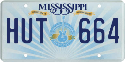 MS license plate HUT664