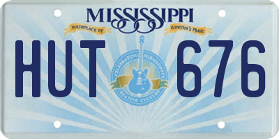 MS license plate HUT676