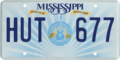 MS license plate HUT677