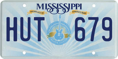 MS license plate HUT679