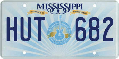 MS license plate HUT682