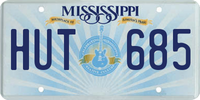 MS license plate HUT685