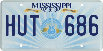 MS license plate HUT686
