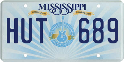 MS license plate HUT689