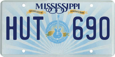 MS license plate HUT690