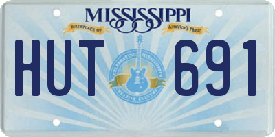 MS license plate HUT691