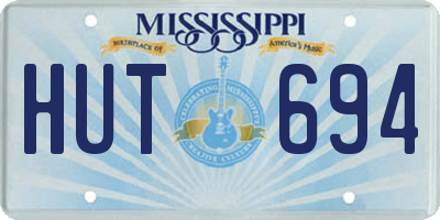 MS license plate HUT694