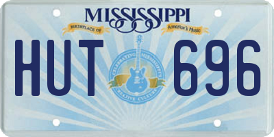 MS license plate HUT696