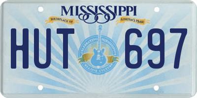 MS license plate HUT697