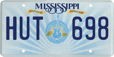 MS license plate HUT698