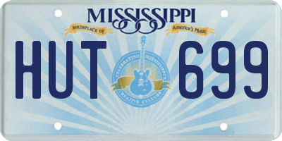 MS license plate HUT699