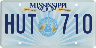 MS license plate HUT710