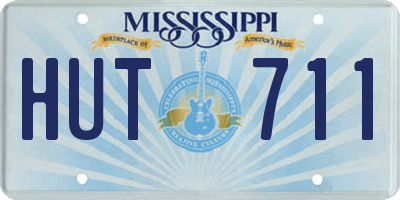 MS license plate HUT711