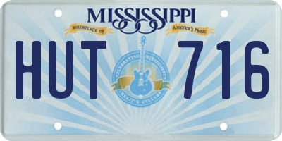 MS license plate HUT716