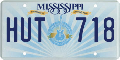 MS license plate HUT718