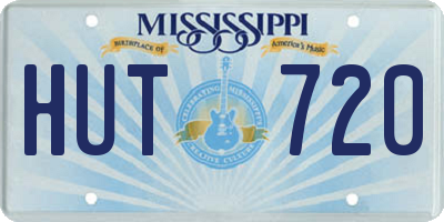 MS license plate HUT720