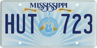 MS license plate HUT723