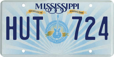 MS license plate HUT724