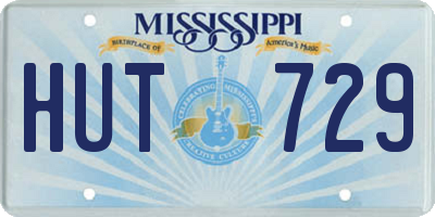 MS license plate HUT729
