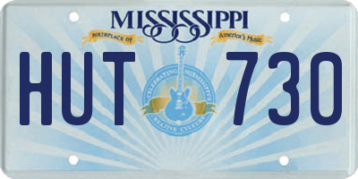 MS license plate HUT730