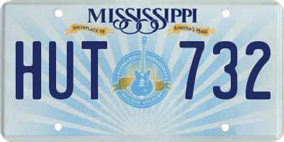 MS license plate HUT732