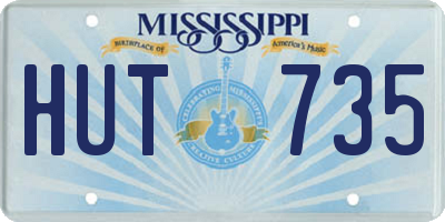 MS license plate HUT735
