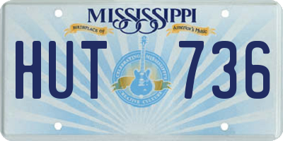 MS license plate HUT736