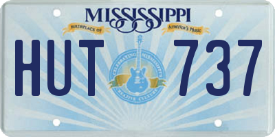 MS license plate HUT737