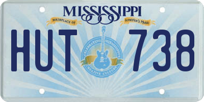 MS license plate HUT738