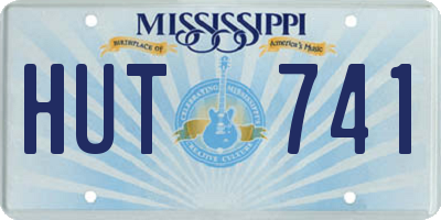 MS license plate HUT741