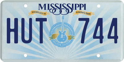 MS license plate HUT744