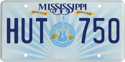 MS license plate HUT750