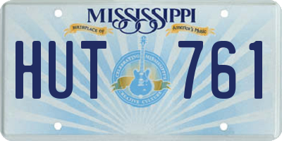 MS license plate HUT761
