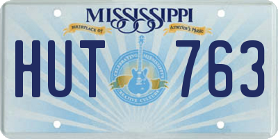 MS license plate HUT763