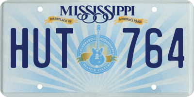 MS license plate HUT764