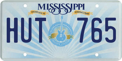 MS license plate HUT765