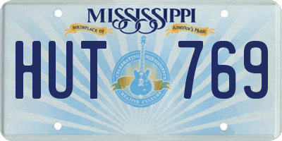 MS license plate HUT769