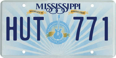 MS license plate HUT771