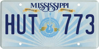 MS license plate HUT773