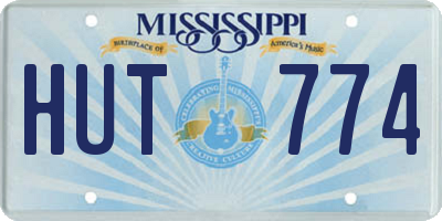 MS license plate HUT774