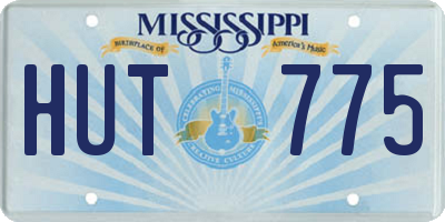 MS license plate HUT775