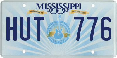 MS license plate HUT776