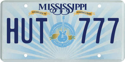 MS license plate HUT777