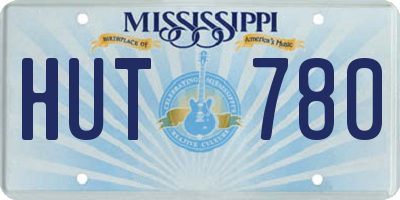 MS license plate HUT780