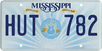 MS license plate HUT782