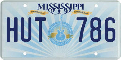MS license plate HUT786