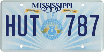 MS license plate HUT787