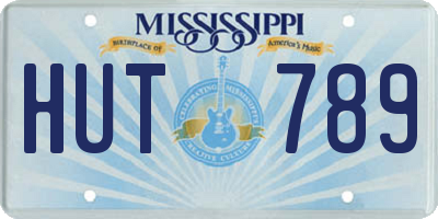 MS license plate HUT789