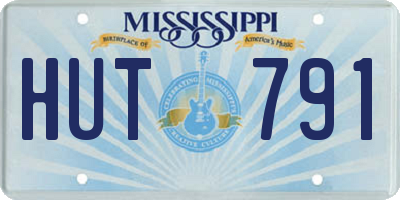 MS license plate HUT791