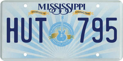 MS license plate HUT795